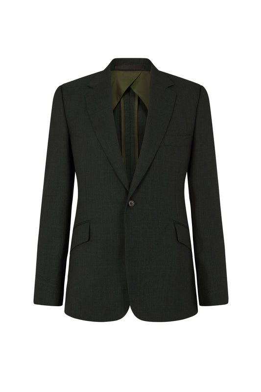 Green Melange Hopsack Blazer